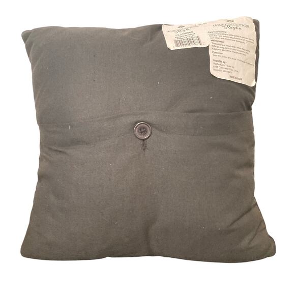 Fall Pumpkin Acorns Pillow 14x14 36 Percent Wool Home Collections Raghu India - Picture 3 of 5